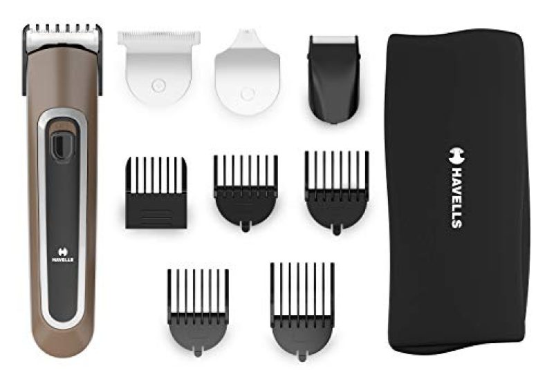 Havells Gs6451 – Fast Charge 4-In-1 Grooming Kit For Beard & Hair Trimming (Brown)