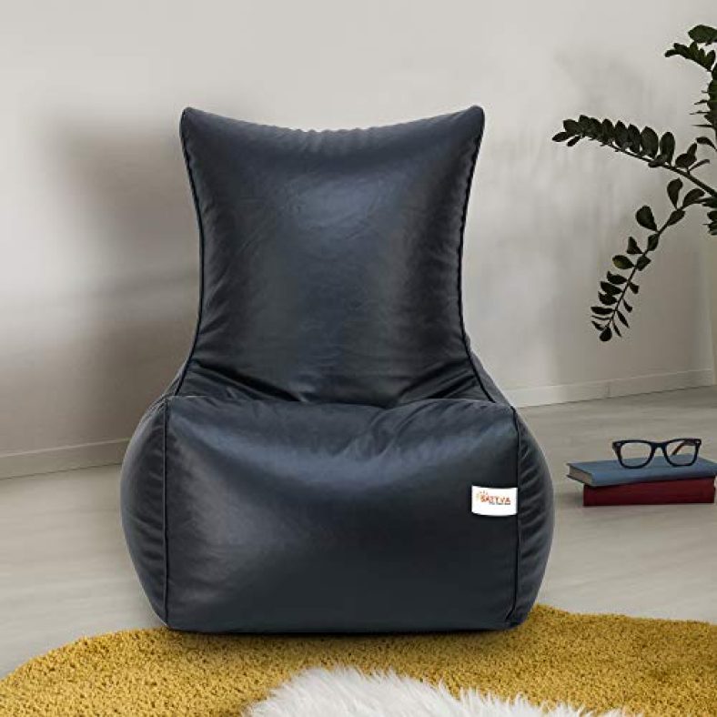 Sattva Chair Style Bean Bag Xxxl Bean Bag Filled (With Beans) – Grey