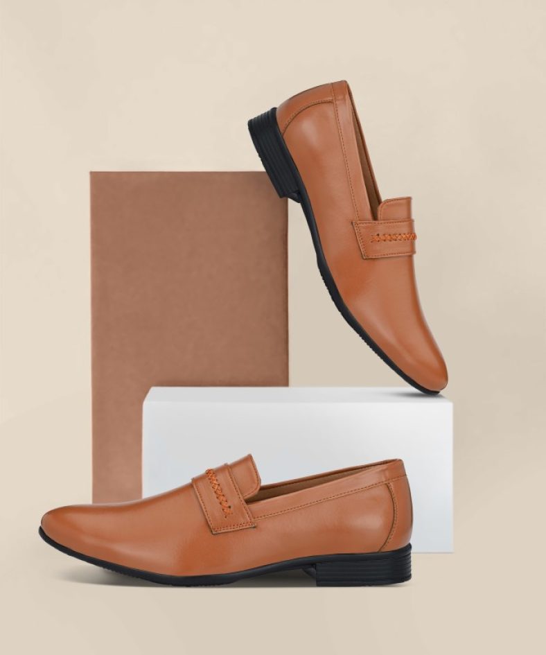 Provogue Slip On For Men(Tan)