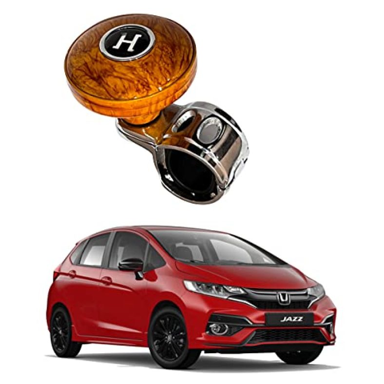 Oshotto Power Handle (Sk-009) Car Steering Spinner Wheel Knob Compatible With Honda Jazz (Brown)