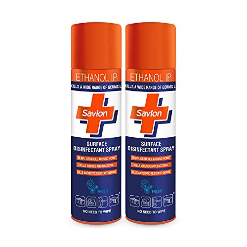 Savlon Surface Disinfectant Spray Sanitizer, Germ Protection On Hard & Soft Surfaces, 230Ml ( Pack Of 2 )