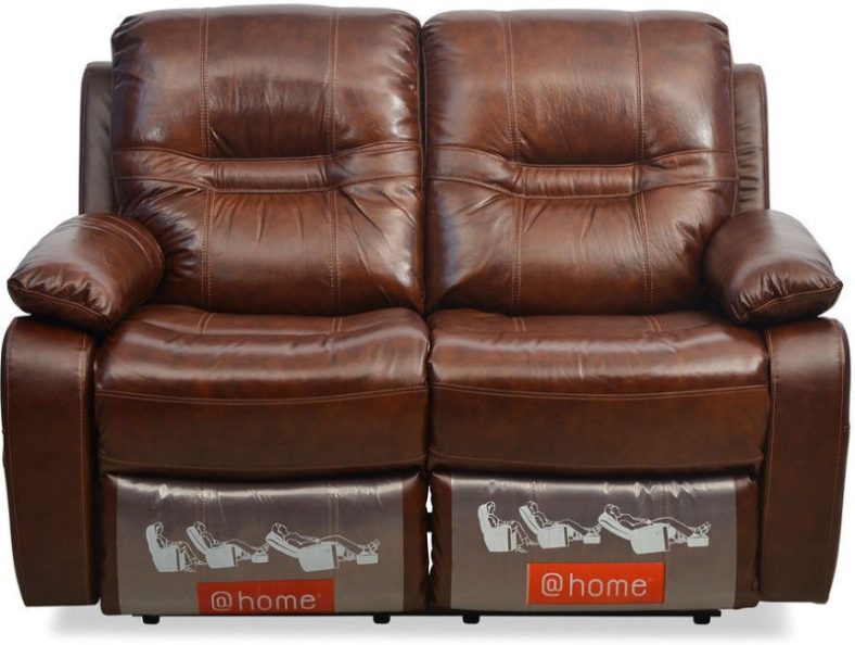 @Home By Nilkamal Wilson Leatherette Manual Recliner(Finish Color – Brown, Knock Down)