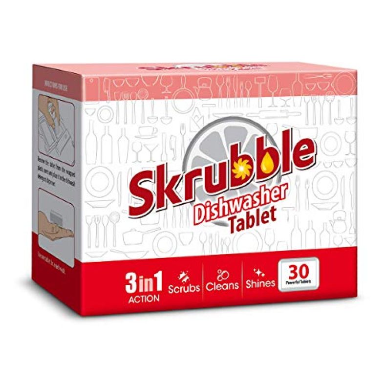 Skrubble Dishwasher Tablet – Pack Of 30, White (Sk-Dt-Pck30)