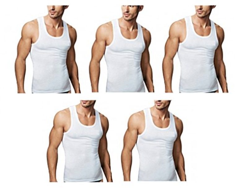 Rupa Men’S Regular Fit (Jon White Rn Vest P5-95_3 Xl)