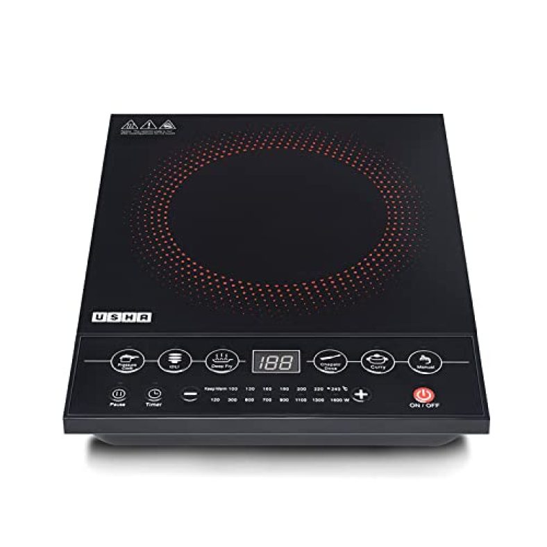 Usha Cookjoy (Cj1600Wpc) 1600 Watt Induction Cooktop (Black)