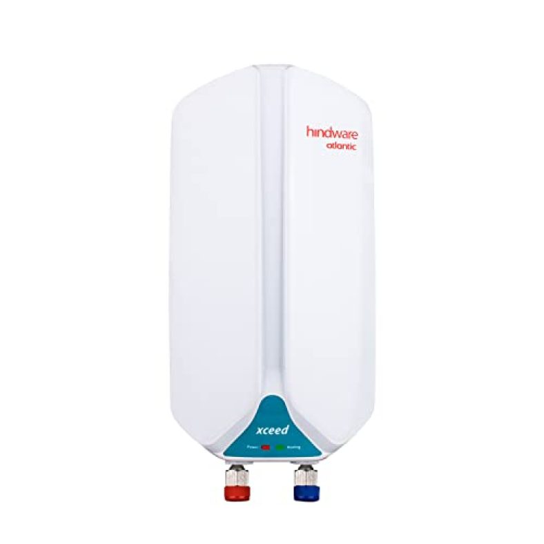 Hindware Atlantic Xceed 3L Instant Water Heater With Copper Heating Element & High Grade Stainless Steel Tank (White)