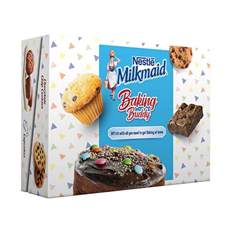 Nestle Milkmaid Baking Buddy, 500 G, All-In-One Diy Kit For Baking, Contains Baking Powder, Cocoa Powder, Cupcake Moulds, Recipe Booklet