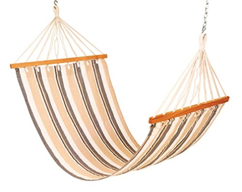 Hangit Cotton Hammock (Beige Stripe, 335 Centimeters)