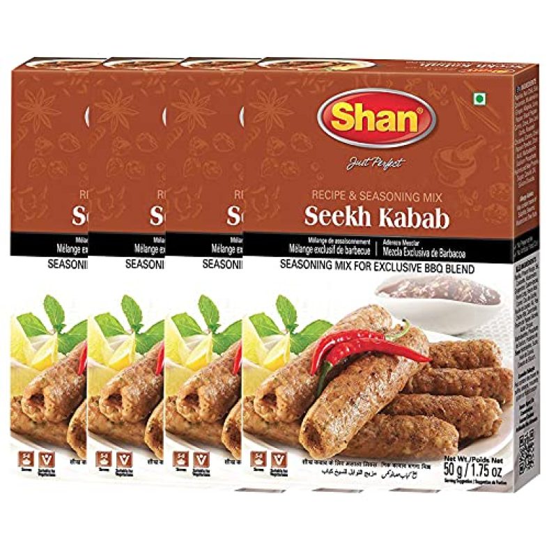 Shan Seekh Kabab Masala, 1.7 Oz / 50 G, 4 Pack