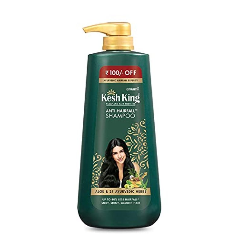 Kesh King Ayurvedic Anti Hairfall Shampoo| Reduces Hairfall | 21 Natural Ingredients |No Paraben & No Silicon | With The Goodness Of Aloe Vera, Bhringraja And Amla For Silky, Shiney, Smooth Hair – 600 Ml