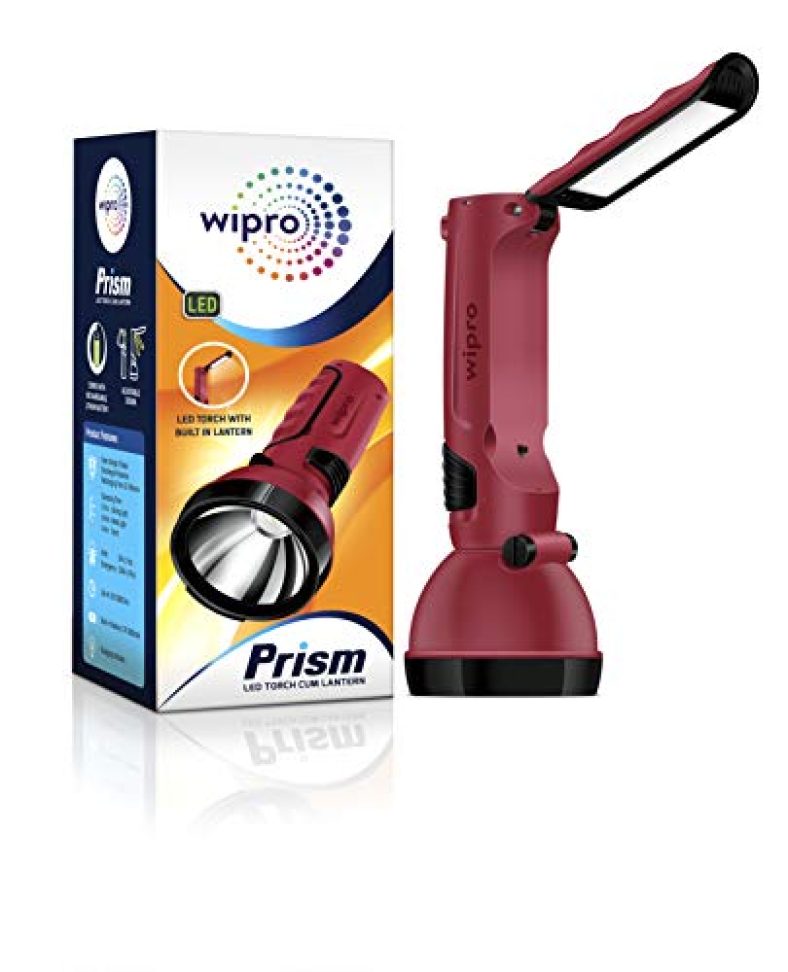 Wipro Prism Rechargeable Led Torch Cum Lantern