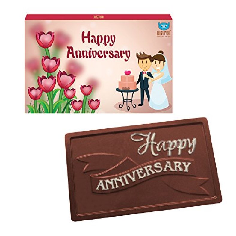 Bogatchi Anniversary Gift For Parents, Greetings, Dark Chocolates, Love Chocolates, Premium Chocolates, 70 G