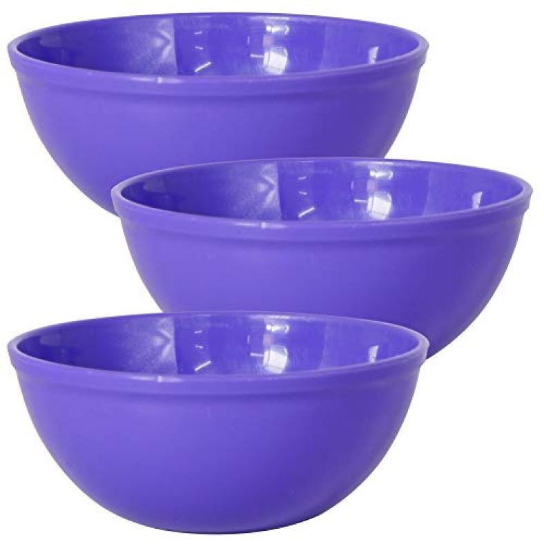 Wonder Sigma 1000 Microwave Safe Premium Quality Multipurpose Plastic Bowl Set,3 Pc Bowl 650 Ml, Violet Color, Made In India, Kbs02200