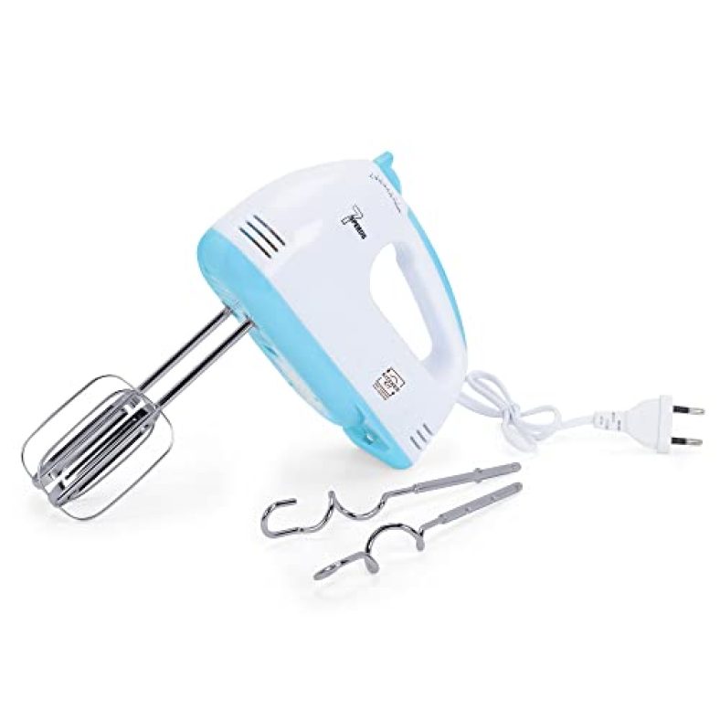 Kitchen Kit 180 Watt Multi-Speed Electric Hand Mixer With Beaters, Dough Hooks, And Whisk Attachments