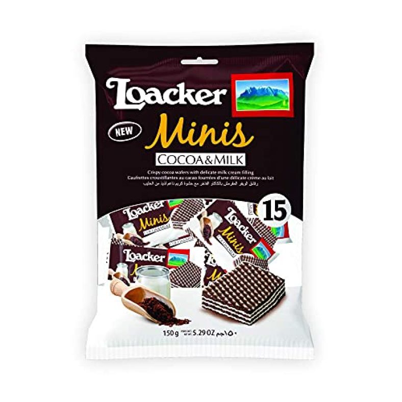 Loacker Classic Wafer Minis Cocoa & Milk – 150G – Italy
