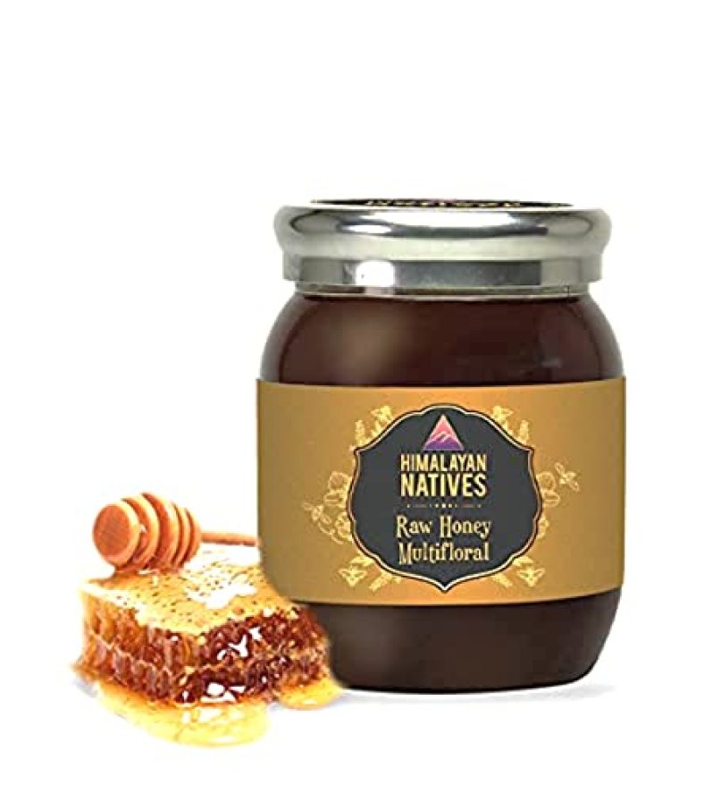 Himalayan Natives Multifloral Raw Honey | 100% Natural Honey | 100% Pure And Natural Raw Honey | Pure And Healthy Unprocessed Honey | Multifloral Natural Honey | Himalayan Natives 100% All Natural Raw Honey 700G