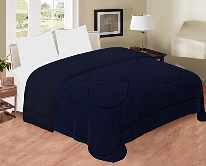 Kuber Industries Microfibre Double Bed Comforter – King Size, Purple