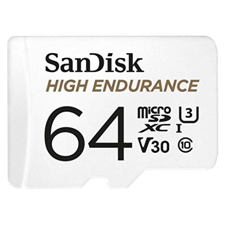 Sandisk 64Gb High Endurance Video Microsdxc Card With Adapter For Dash Cam And Home Monitoring Surveillance Systems – C10, U3, V30, 4K Uhd, Micro Sd Card – Sdsqqnr-064G-Gn6Ia