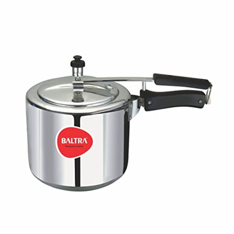 Baltra Stella Aluminium Inner Lid Pressure Cooker 3 Litres,Induction Bottom Silver (Isi Certified, 5 Year Warranty With Doorstep Service)