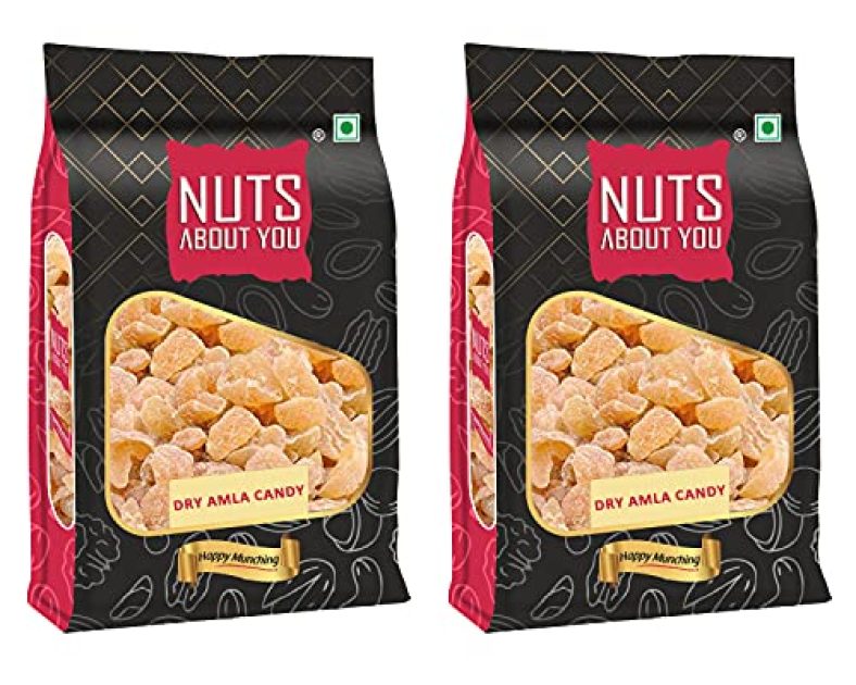 Nuts About You Dry Amla Candy Pouch, 2 X 400 G