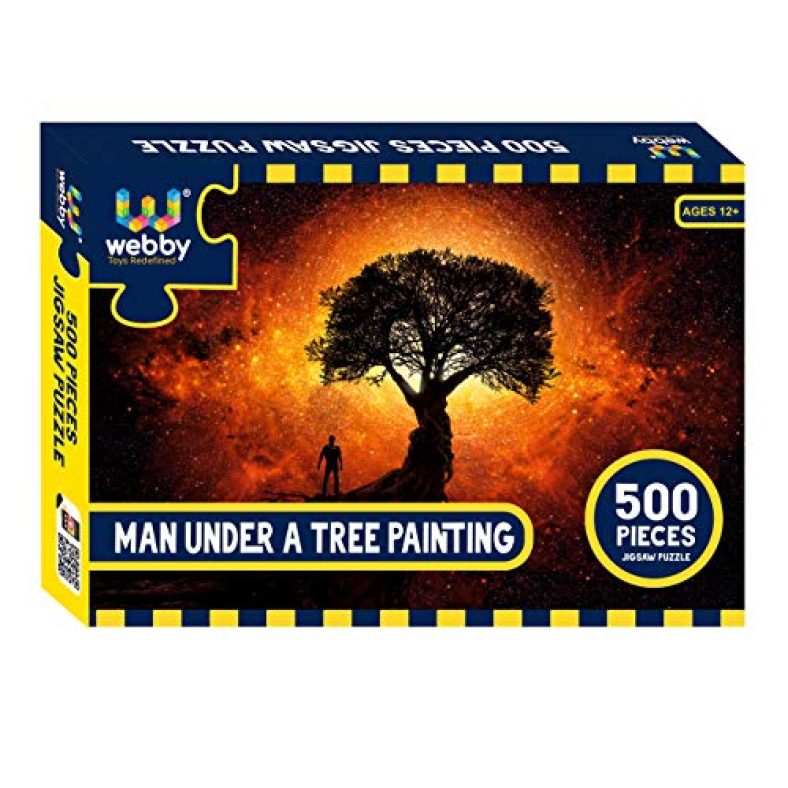 Webby Man Under A Tree Painting Jigsaw Puzzle, 500 Pieces
