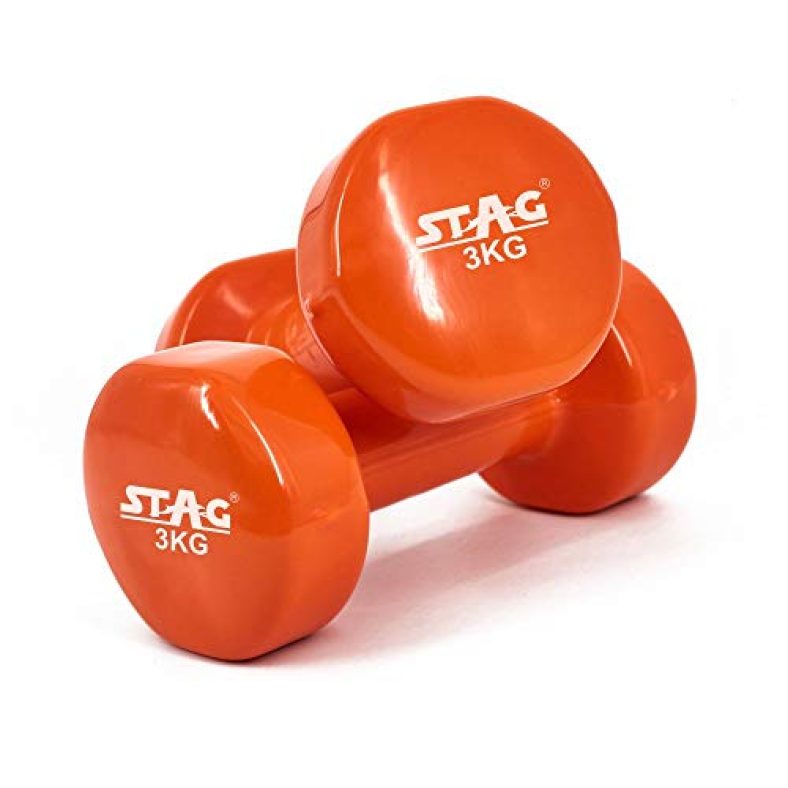 Stag Fitness Sfvd6 Vinyl Dumbbell 6Kg (3 Kg Pair)