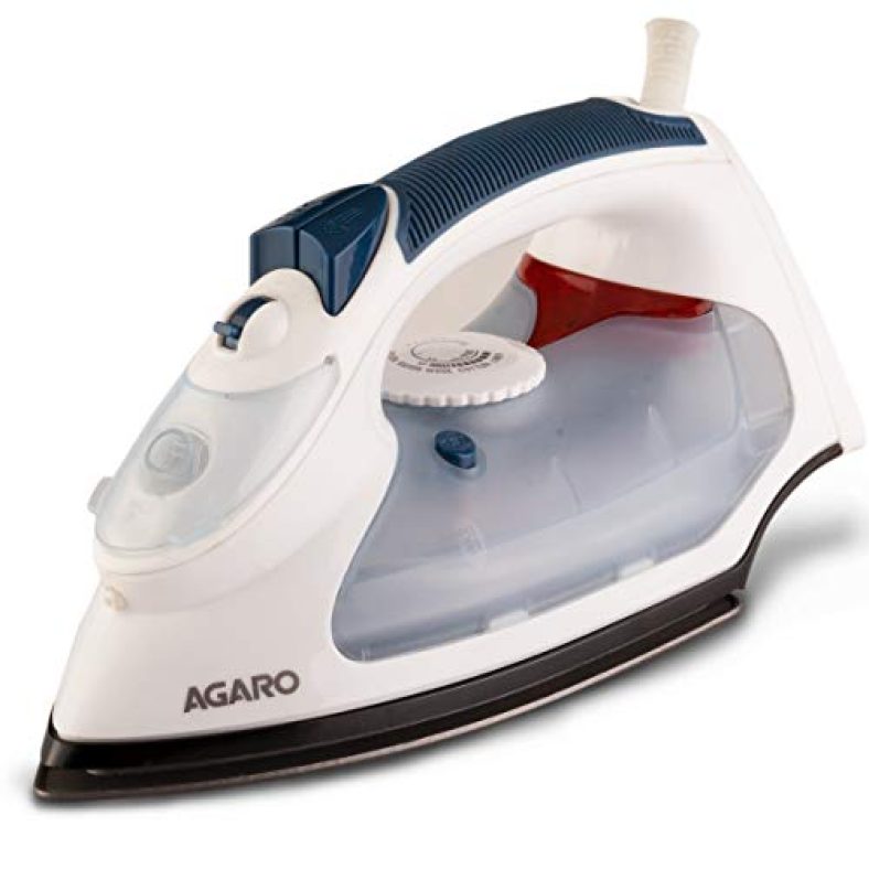 Agaro Shine 2200-Watt With Steam & Spray Iron (White & Blue)