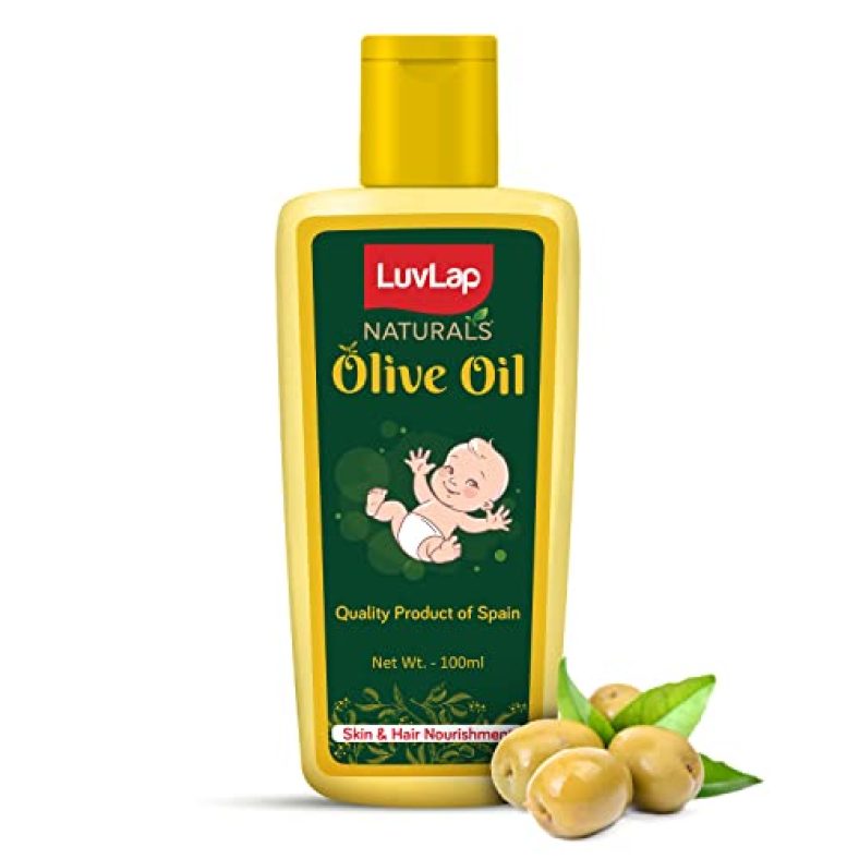 Luvlap Naturals Baby Body Massage Olive Oil 100Ml, Non-Sticky & Easy To Spread, Spanish Premium Olive Oil, Enhances Bone & Muscle Strength
