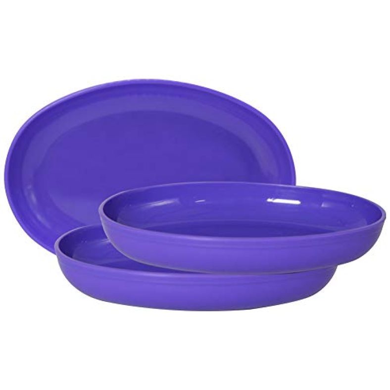 Wonder Plastic Prime Sigma Snacker Mixing Bowl, 500 Ml Set Of 3, Violet Color, Made In India