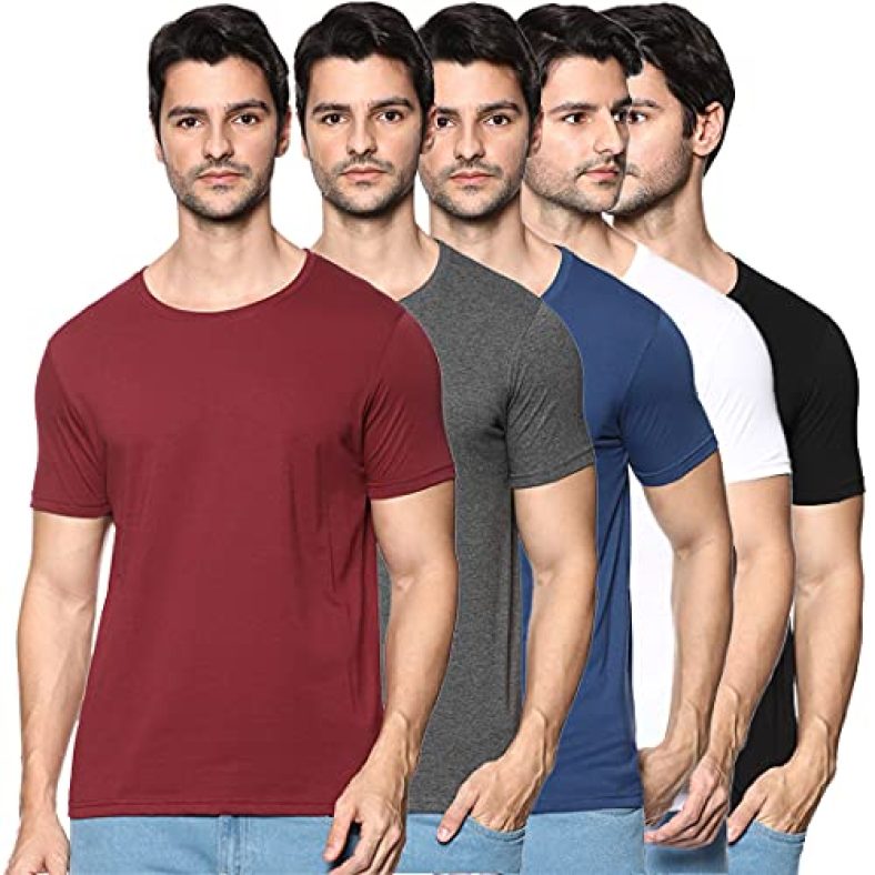 Oobani Men’S Regular Fit T Shirt (Ob1W21Mhk081_Navy_M)