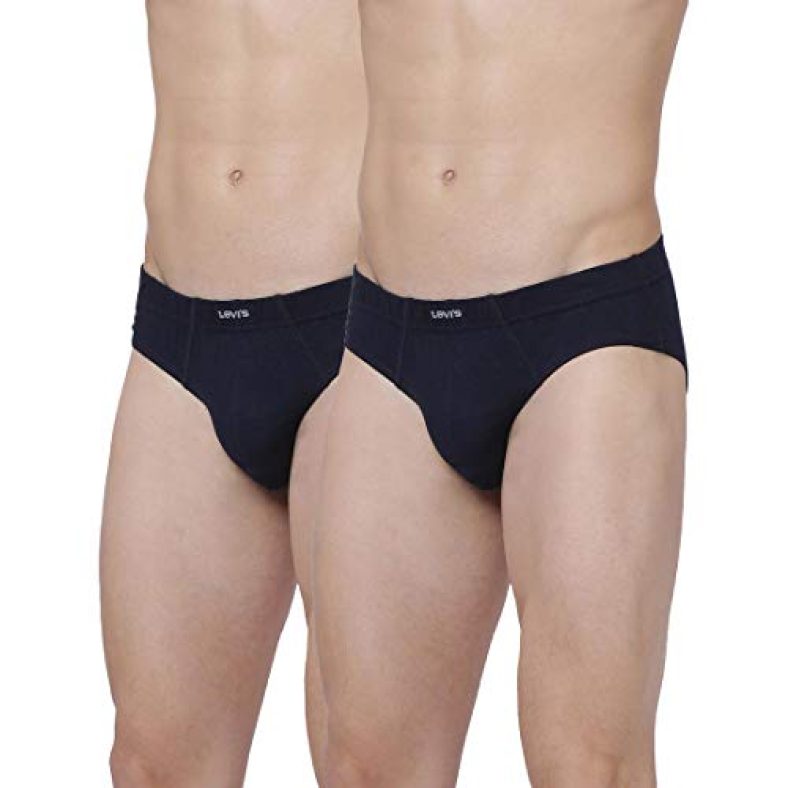 Levi’S Men’S Cotton Brief (Pack Of 2) (Pr79506_Navy, Navy_Medium_Navy,Navy_M)