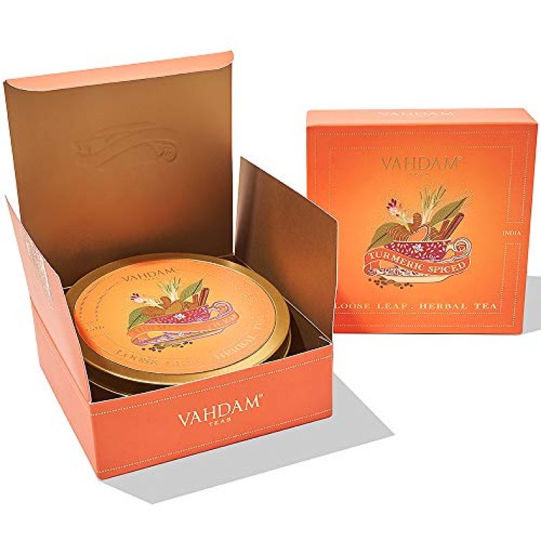 Vahdam, Turmeric Spiced Tea Gift Set | 100% Natural Ingredients | Packed At Source In India | Best Birthday Gifts Set | Tea Sets For Tea Lovers | Herbal Tea Gift Sets For Tea Lovers