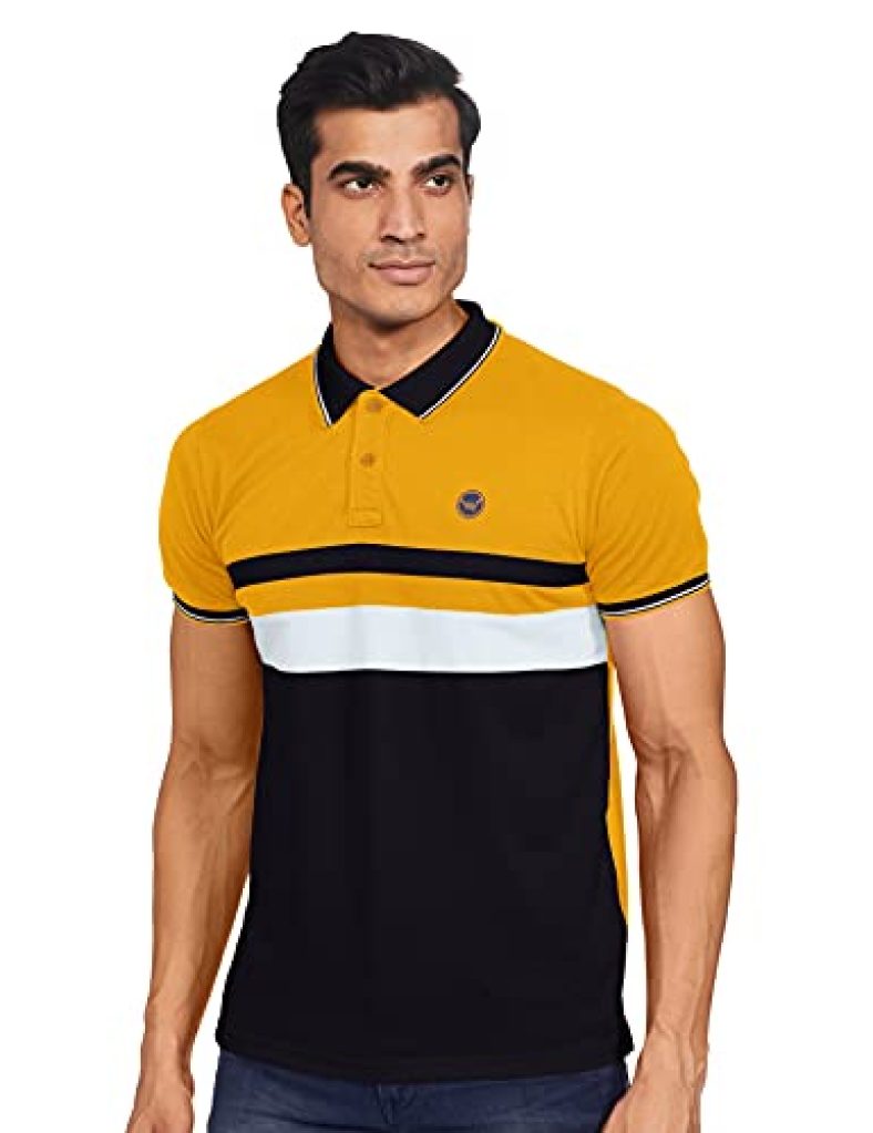 Lawman Pg3 Men’S Slim (Law Polo T Ct-3 Hsploslm Gldwtnv_S_Gold White Navy Small)