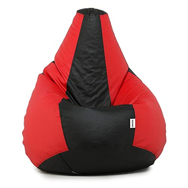 Amazon Brand – Solimo Xxl Bean Bag Cover Without Beans (Red And Black)