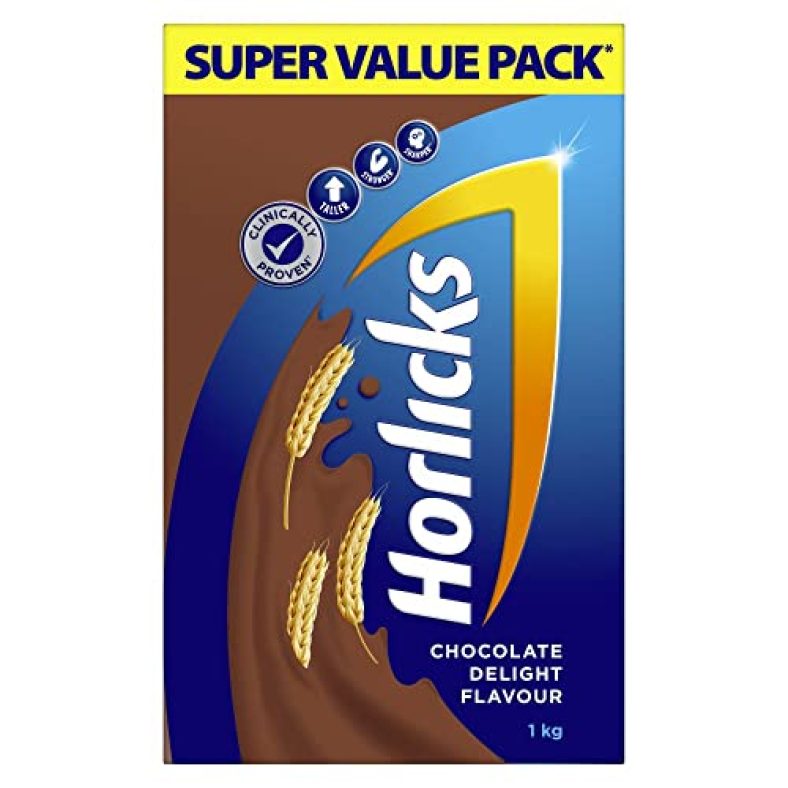 Horlicks Health & Nutrition Drink 1 Kg Refill Pack, For Immunity And 5 Signs Of Growth(Chocolate)