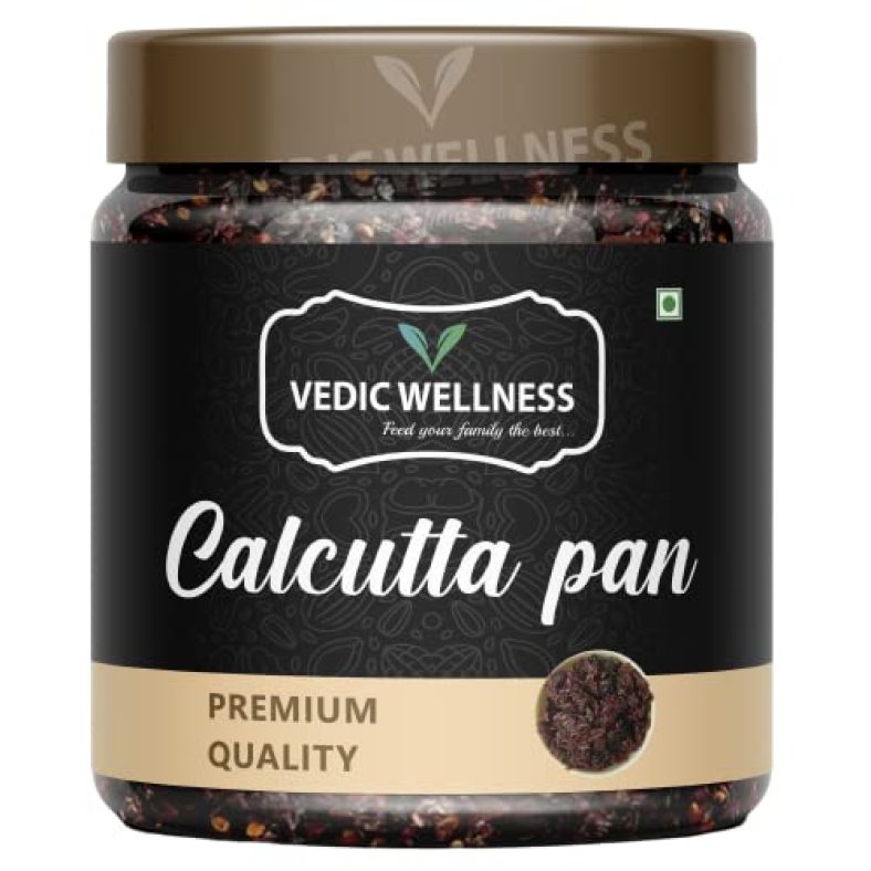 Vedic Wellness Premium Calcutta Meetha Paan Without Supari |Sweet Paan Hygienically Packed Traditional Mukhwas, Mouth Freshener Kalkati (Calcutta) [Jar Pack] (400 Gram)