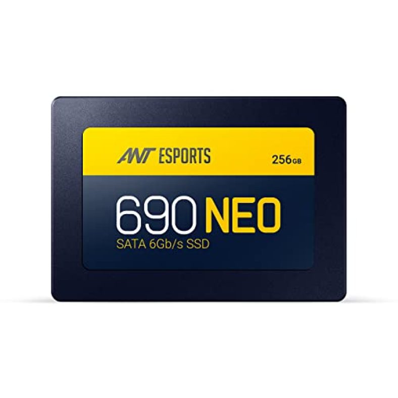 Ant Esports 690 Neo Sata 2.5″ 256 Gb Ssd Internal Solid State Drive (Ssd) With Sata Iii Interface, 6Gb/S, Fast Performance, Ultra Low Power Consumption, With Quad Channel Controller, Black