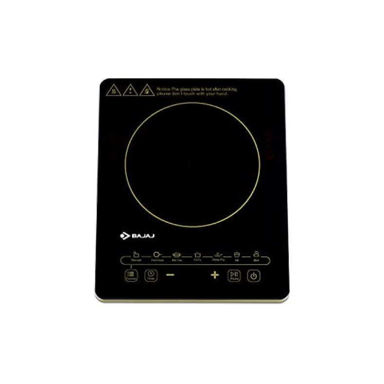 Bajaj Magnifique 2000W Induction Cooktop With Pan Sensor And Voltage Pro Technology, Black