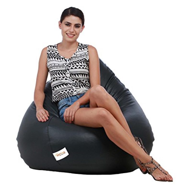 Sattva Classy.Elegant.Stylish Classic Xxxl Bean Bag Filled With Beans – Grey