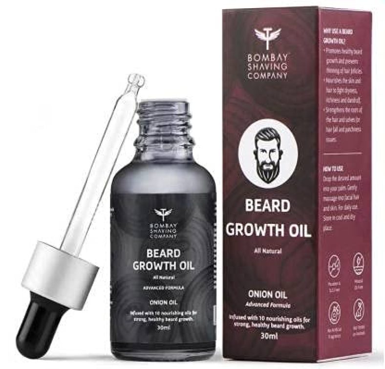 Bombay Shaving Company Beard Growth Onion Oil-10X Nourishing Oils For Stronger, Fluffier & Shinier Beard 30 Ml | Made In India