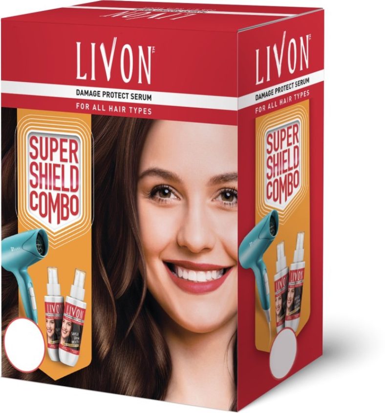 Livon Heat Protect Serum, For Protection Upto 250C, 2X Less Hair Breakage And Syska Hair Dryer(200 Ml)