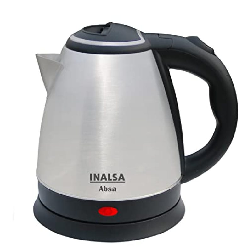 Inalsa Electric Kettle 1.5 Litre With Stainless Steel Body – Absa|Auto Shut Off & Boil Dry Protection Safety Features| Cordless Base & Cord Winder|Hot Water Kettle |Water Heater Jug