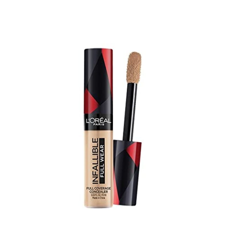 L’Oréal Paris Full Coverage Concealer, Waterproof Formula, For Undereye Circles And Blemishes, For Highlighting And Contouring, Infallible, Shade: 314, 10G