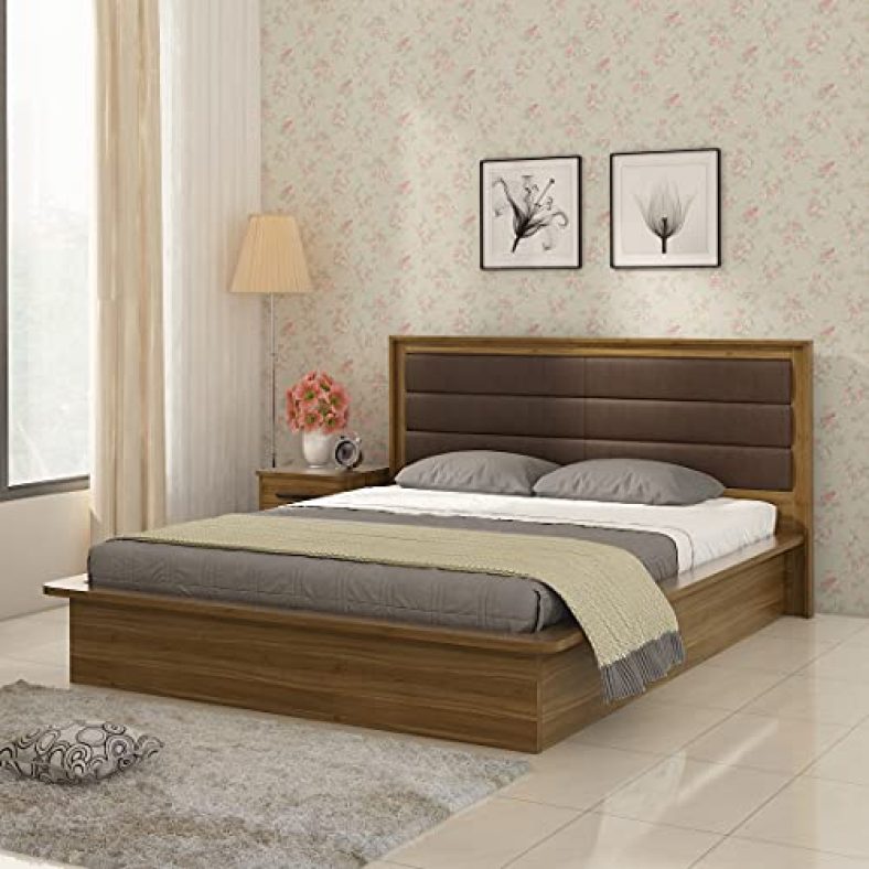 Spacewood Cooper Queen Bed With Box Storage – Natural Teak (Koscooperqbbox-Q48)
