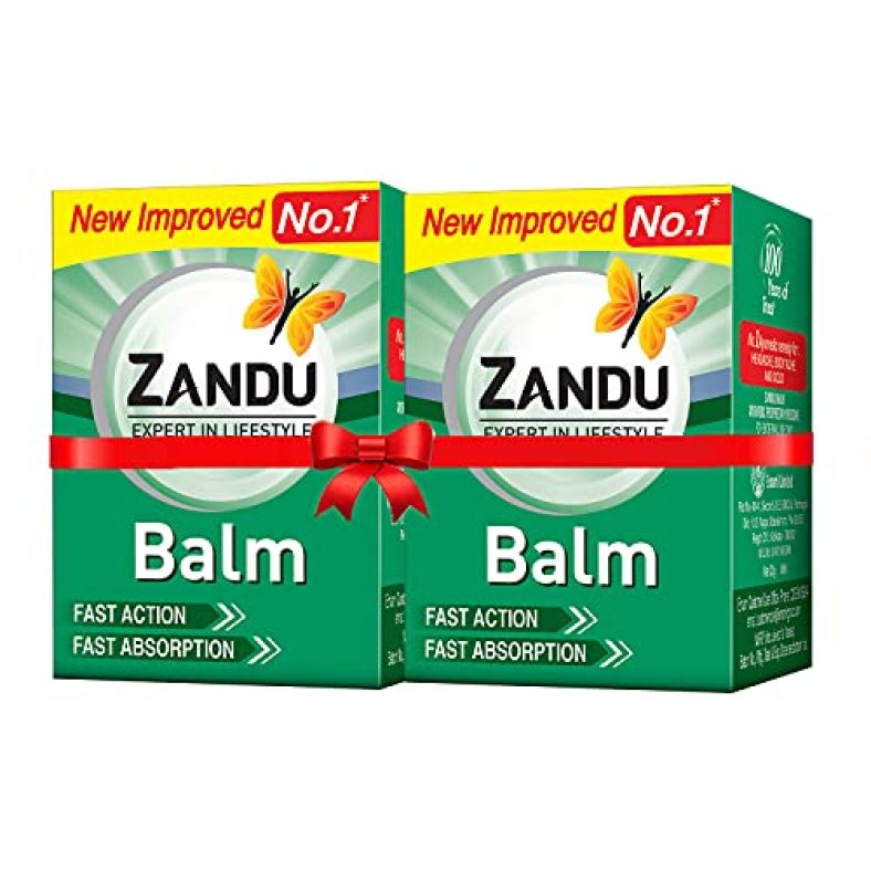 Zandu Balm, 50Ml X Pack Of 2, Effective Relief From Headache, Body Pain, Sprain And Cold