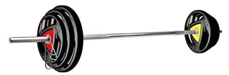 Kore Professional 50-Kg Metal Integrated Rubber Plates Home Gym Set With One 4 Ft Plain And One Pair Dumbbell Rods