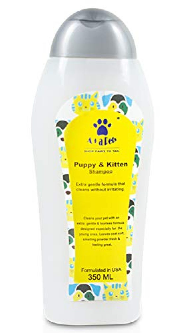 A+A Pets Puppy And Kitten Shampoo With Gentle Tearless Cleanser, Medium, 350 Ml