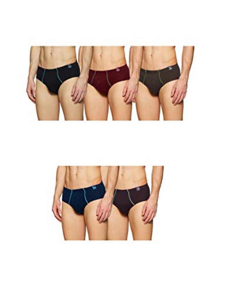 Euro Men’S Cotton Brief (Pack Of 5) (Colors May Vary) (X-Large)