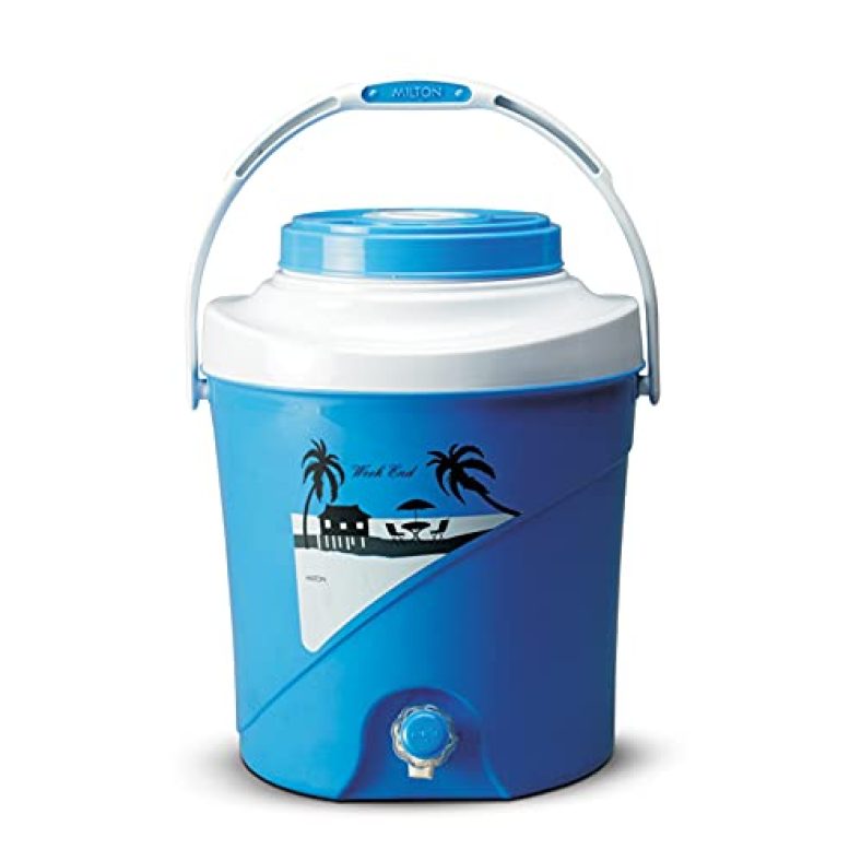 Milton Kool Stallion 22 Insulated Plastic Water Jug, 1 Piece, 16.4 Litres, Blue | Food Grade | Easy To Carry | Bpa Free | Ideal For Travel | Picnic | Homes | Office | Shops | Clinics