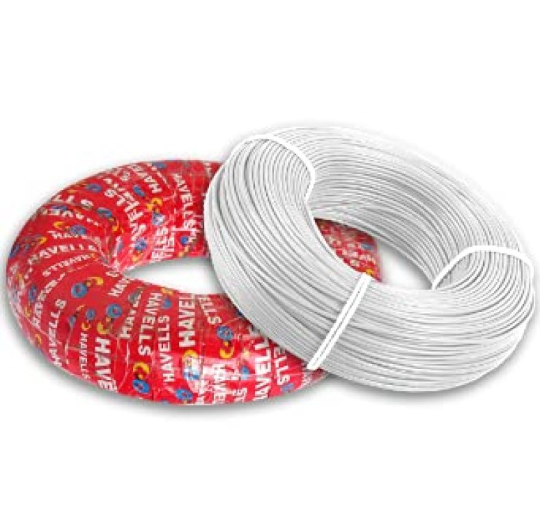 Havells 1.5 Sqmm Single Core Life Line Plus White Flexible Cable, Whffdnwl11X5, Length: 180 M